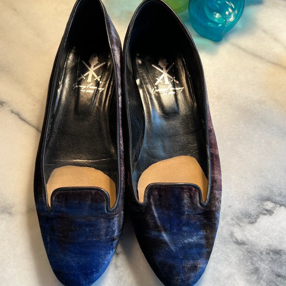 Opening Ceremony Blue Velvet Flats  Size 40/9.5 US